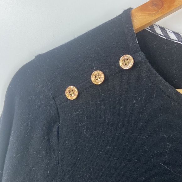 Jones NY black and white top with stripes medium - Picture 8 of 12